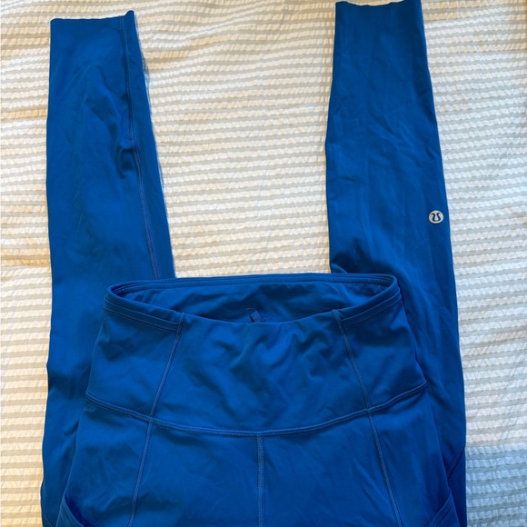 Lululemon athletica Fast & Free Cobalt Blue Leggings - Picture 5 of 9